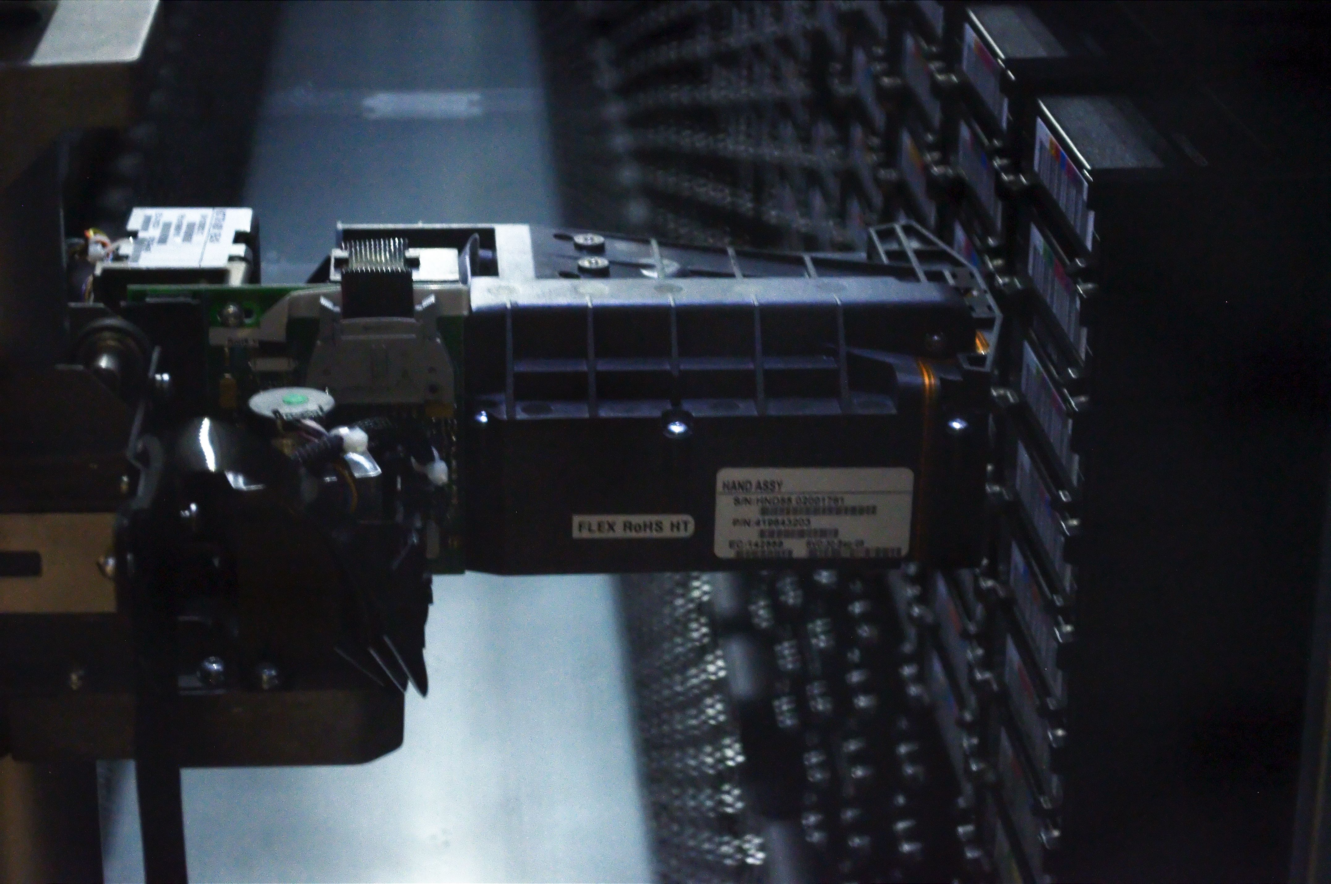 Robotic arm data storage